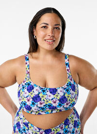 Bikinitopp med justerbare stropper, Lilla Bikinitopp med justerbare stropper, Lilla, Model