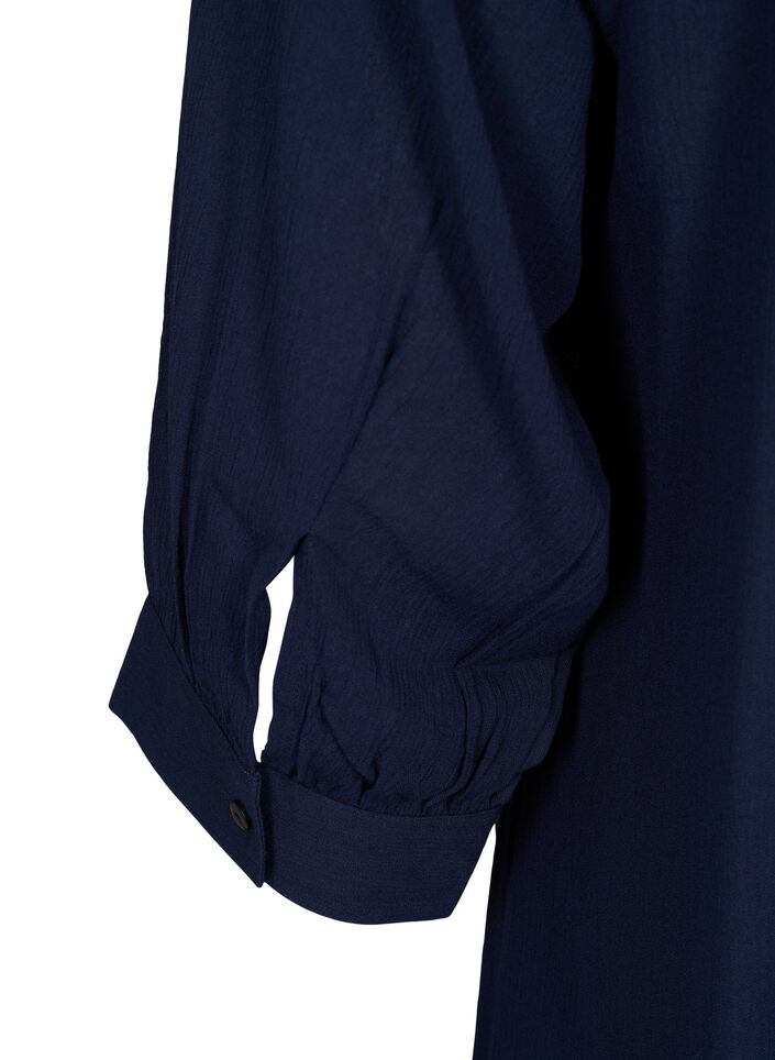 Tunika i viskose med 3/4-ermer, Navy Blazer, Packshot