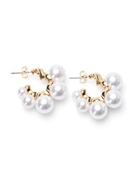 Hoops med perler, Gold w. Pearl, Packshot