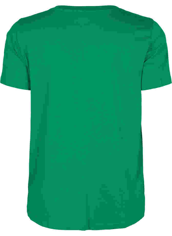 T-skjorte i bomull med tekst på brystet, Jolly Green, Packshot image number 1