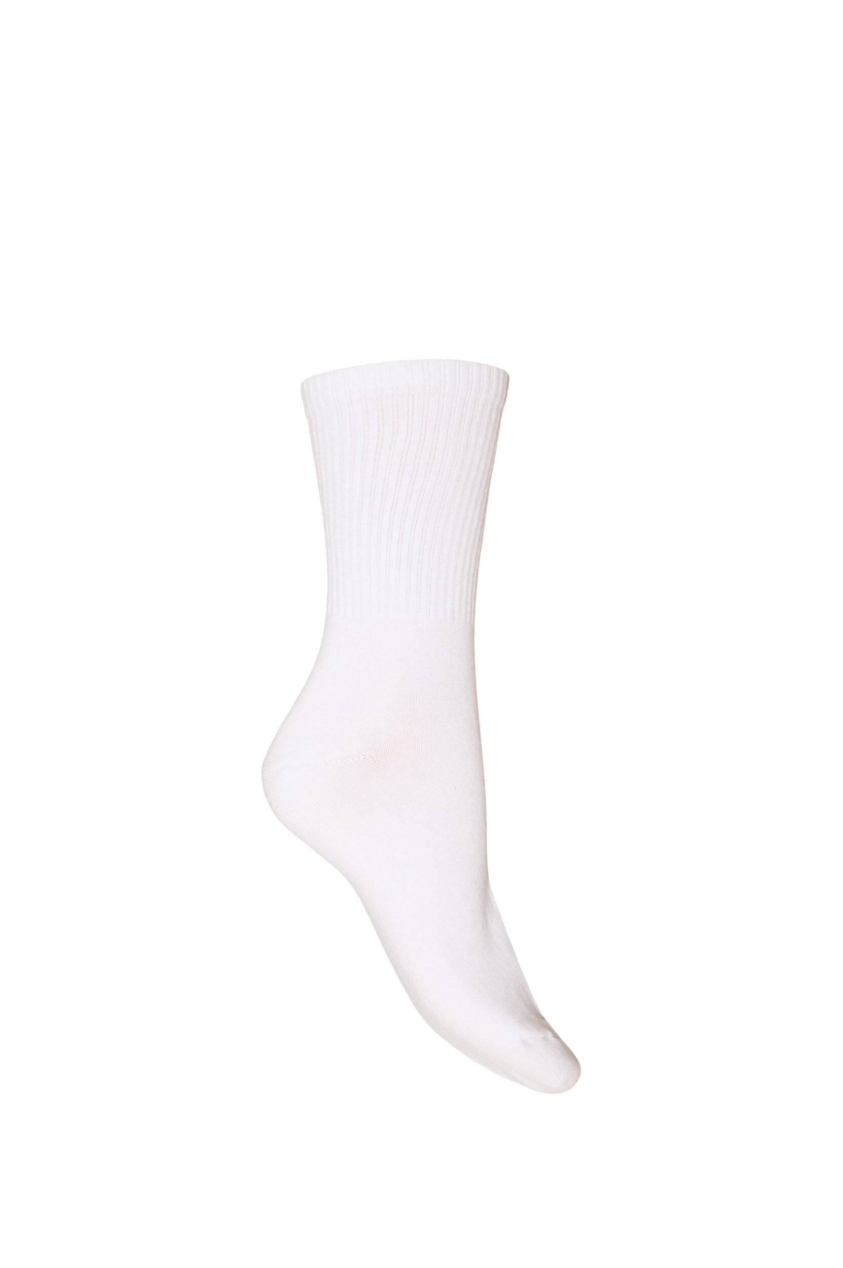 ZizziBomullssokker med m&oslash;nster, Hvit, Packshot image number 1