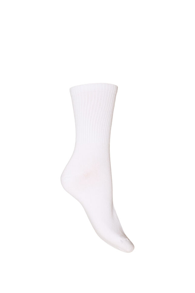 Bomullssokker med m&oslash;nster, Hvit, Packshot image number 1