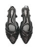 Glitrende slingback med sl&oslash;yfedetalj, Svart, Packshot image number 2