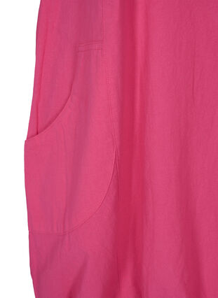 Kortermet kjole i bomull, Beetroot Purple, Packshot image number 3