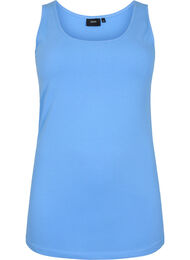 Ensfarget basistopp i bomull, Ultramarine