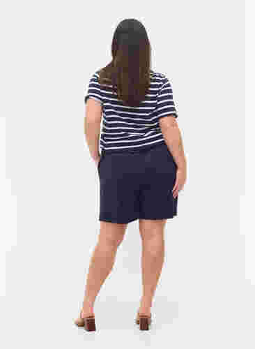 Løse shorts med knyting og lommer, Navy Blazer, Model image number 1