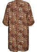 Kimono i viskose med 3/4 ermer, Brun, Packshot image number 1