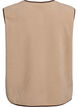 Teddy fleece vest med kontrastkanter, Beige, Packshot image number 1