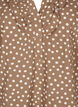 3/4-ermet bomullsbluse med trykk, Coca Mocha Dot , Packshot image number 2