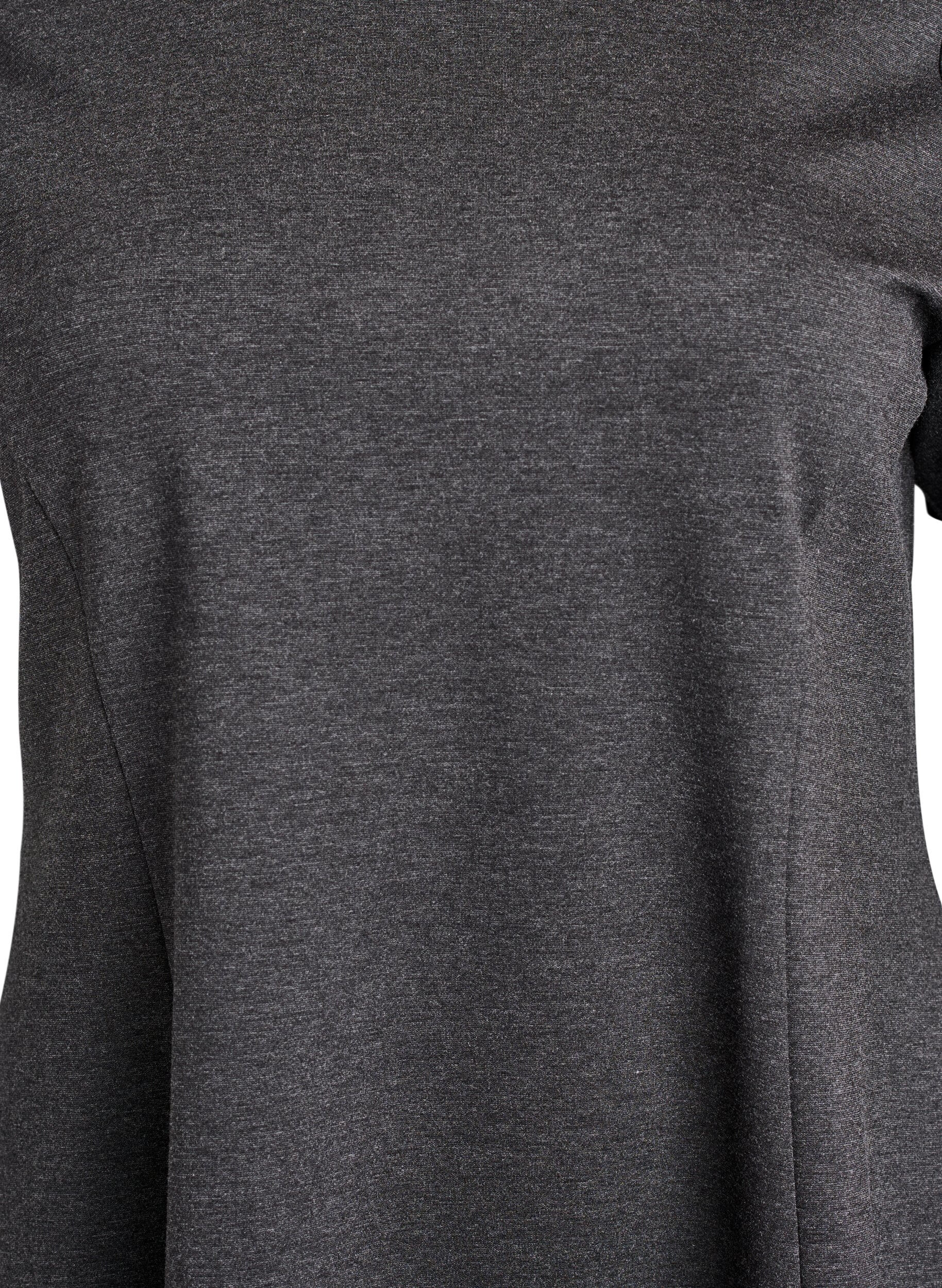 Zizzi Kort A-linje jersey kjole, Gr&aring;, Packshot image number 2