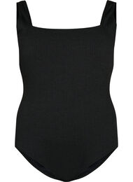 Badedrakt med en crepet look, Black