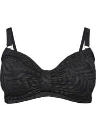 Bikinioverdel med strukturert netting og avtagbare innlegg, Svart