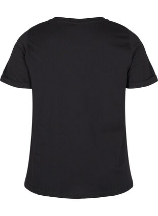 Basis T-skjorte i bomull, Black, Packshot image number 1
