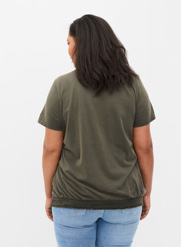 T-skjorte i økologisk bomull med smock, Ivy Acid Eagle AS S, Model image number 1