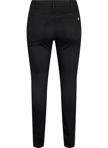 Amy-jeans med høy midje og knapper, Black, Packshot image number 1