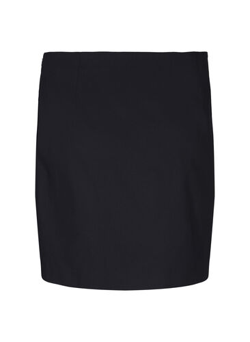 Kort skjørt med splitt, Black, Packshot image number 1