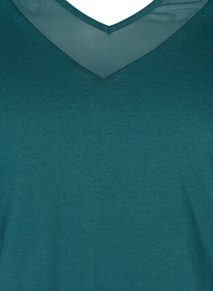 T-skjorte med V-hals og mesh, Ponderosa Pine, Packshot image number 2