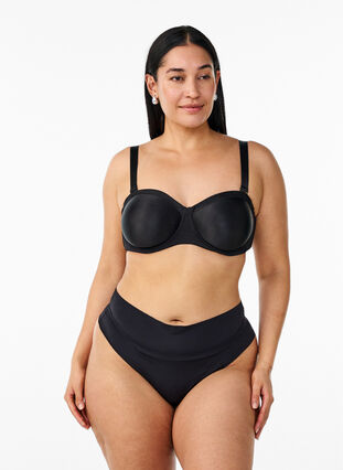 Zizzi Stroppeløs bh med bøyler, Black, Model image number 3