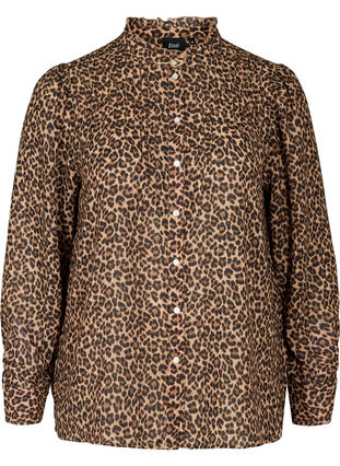 Skjorte med leopardprint, Leo, Packshot image number 0