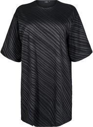 Mønstret kjole med 3/4-ermer, Black