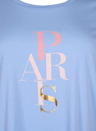 T-skjorte i bomull med teksttrykk, Serenity w. Paris, Packshot image number 2