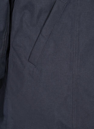 Vanntett vinterjakke med avtagbar hette, Black, Packshot image number 3