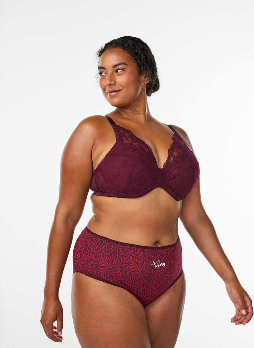 7-pakning med truser med regular waist, Rød, Model image number 0