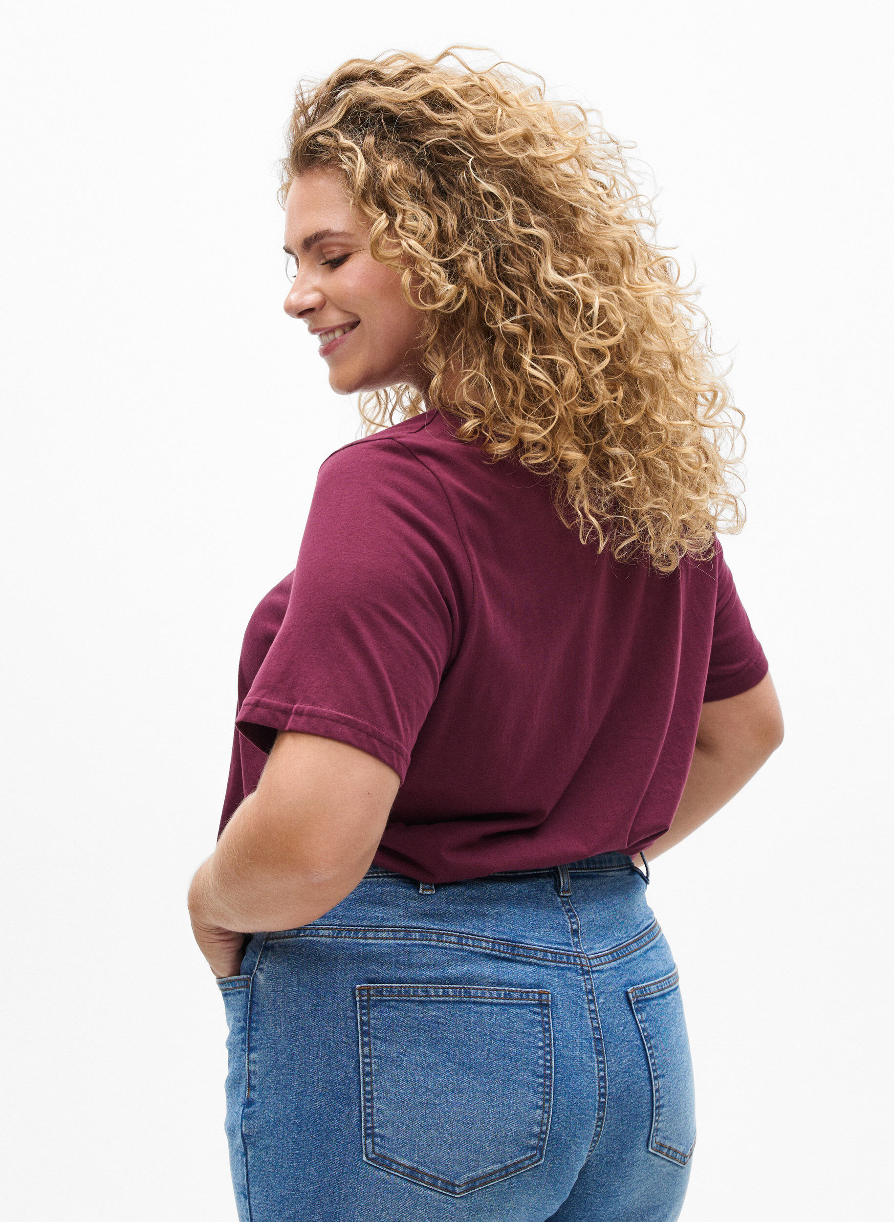 Zizzi FLASH - T-skjorte med trykk, R&oslash;d, Model image number 2