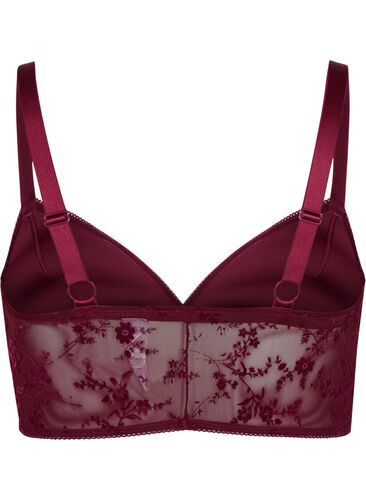 Lett vattert blonde-BH, Bordeaux Ass, Packshot image number 1