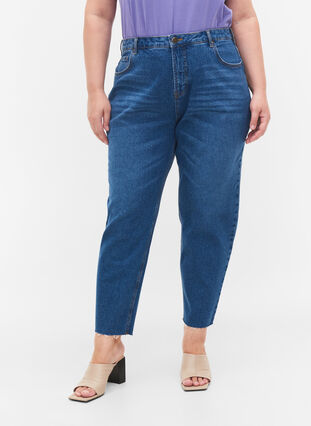 Cropped Mille mom fit jeans, Blue Denim 5, Model image number 2