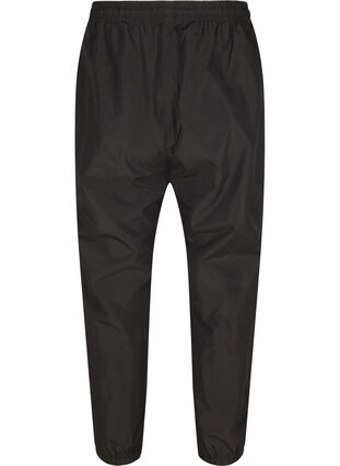 Regnbukser med strikk og knyting, Black, Packshot image number 1