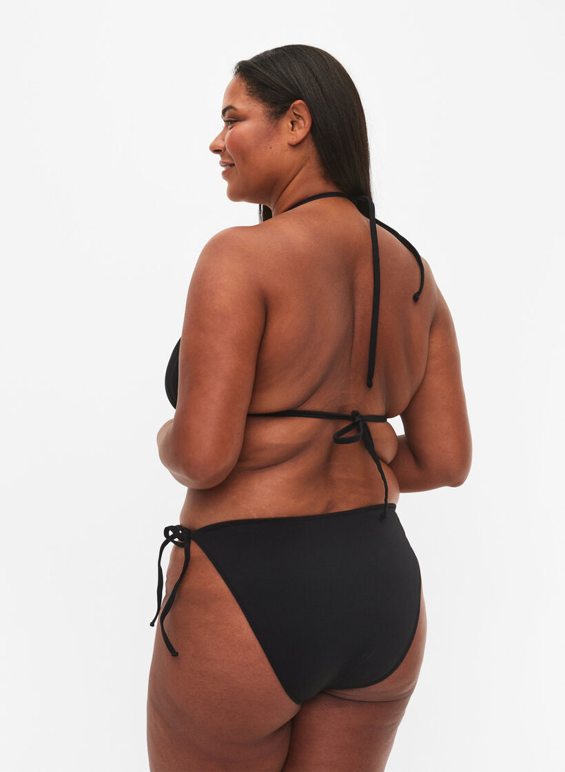 Bikinitruse med knyting, Black, Model image number 1