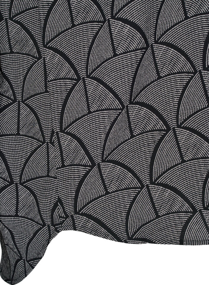 Kortermet bluse med trykk, Black Grey Graphic , Packshot image number 3