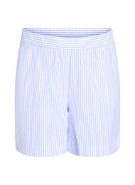 FLASH - Stripete shorts med høy midje, Blue Stripe