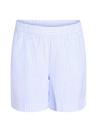 FLASH - Stripete shorts med høy midje, Blå FLASH - Stripete shorts med høy midje