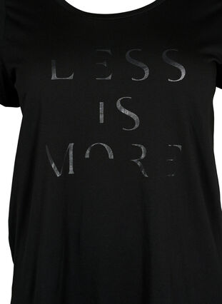 Trenings-t-skjorte med trykk, Black w.Less Is More, Packshot image number 2