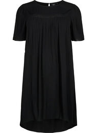 Kjole av viskose med blondebånd, Black