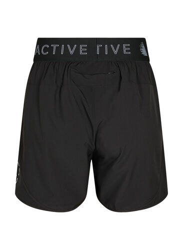 Treningsshorts med baklomme, Black, Packshot image number 1
