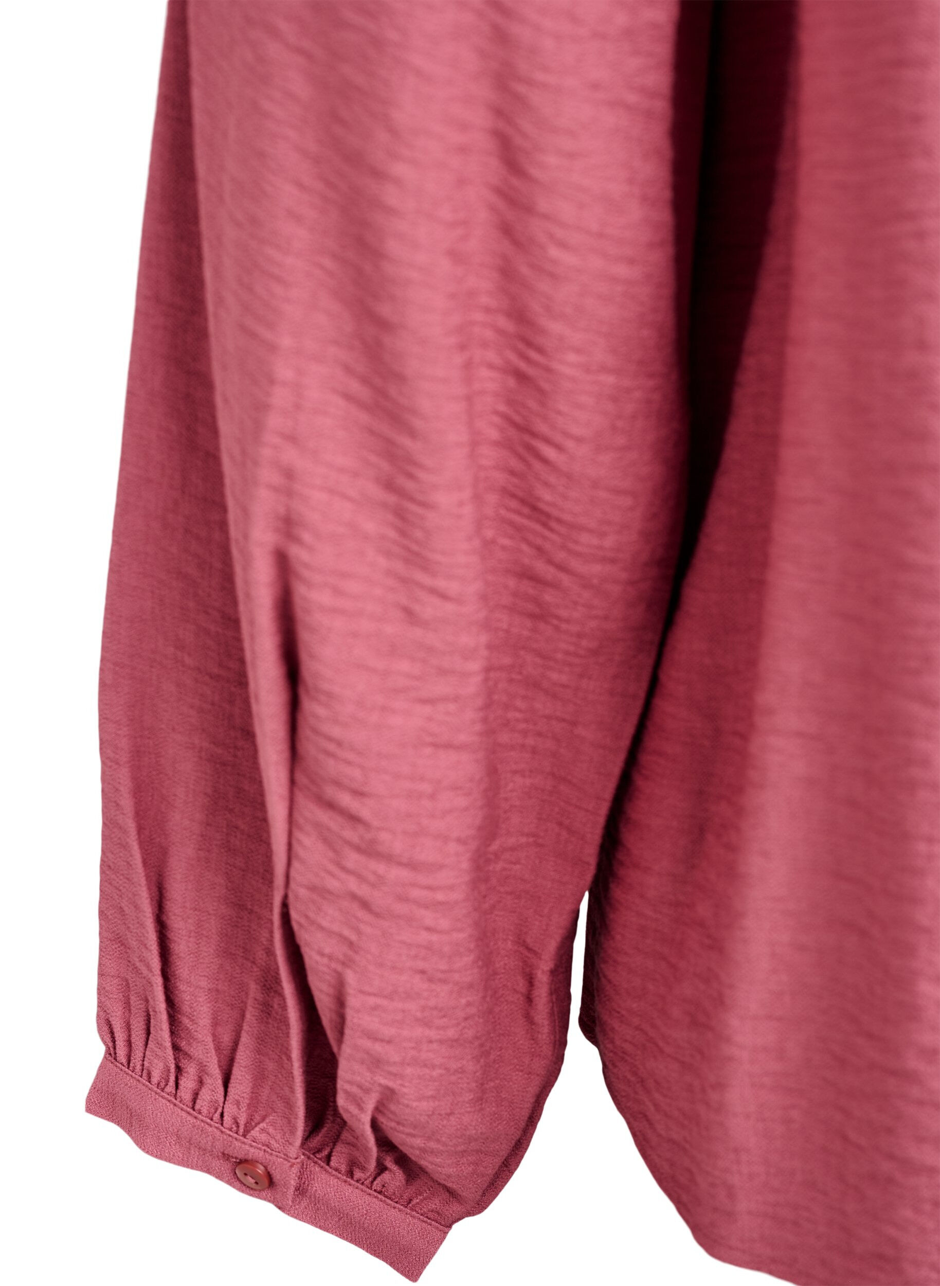Zizzi Langermet bluse i viskose, Rosa, Packshot image number 3