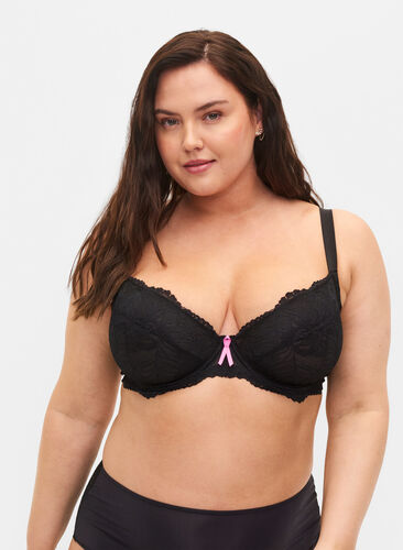Support the breasts - blonde-BH med bøyle, Black, Model image number 0