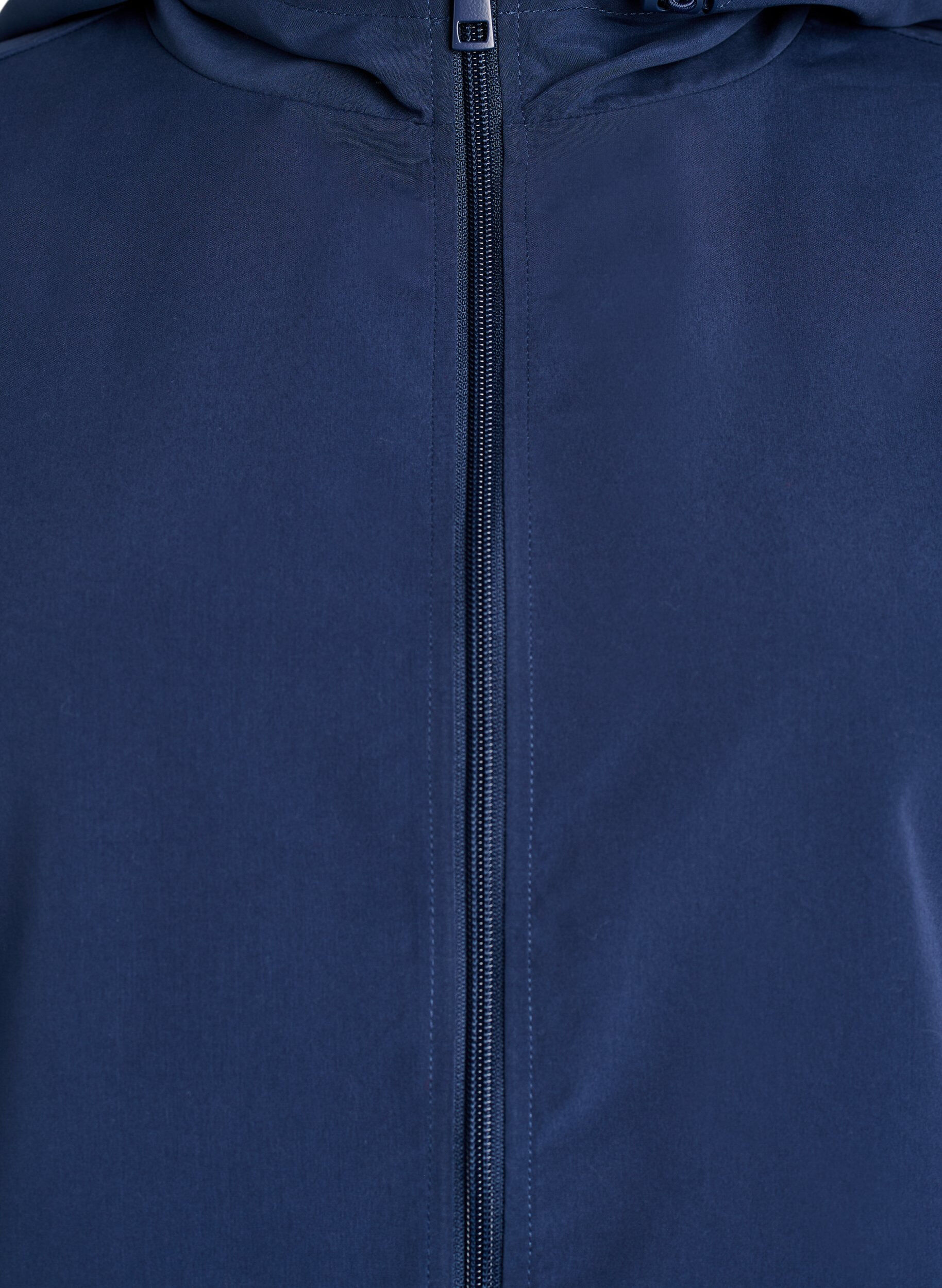 ZizziLett jakke med hette og glidel&aring;s, Bl&aring;, Packshot image number 2