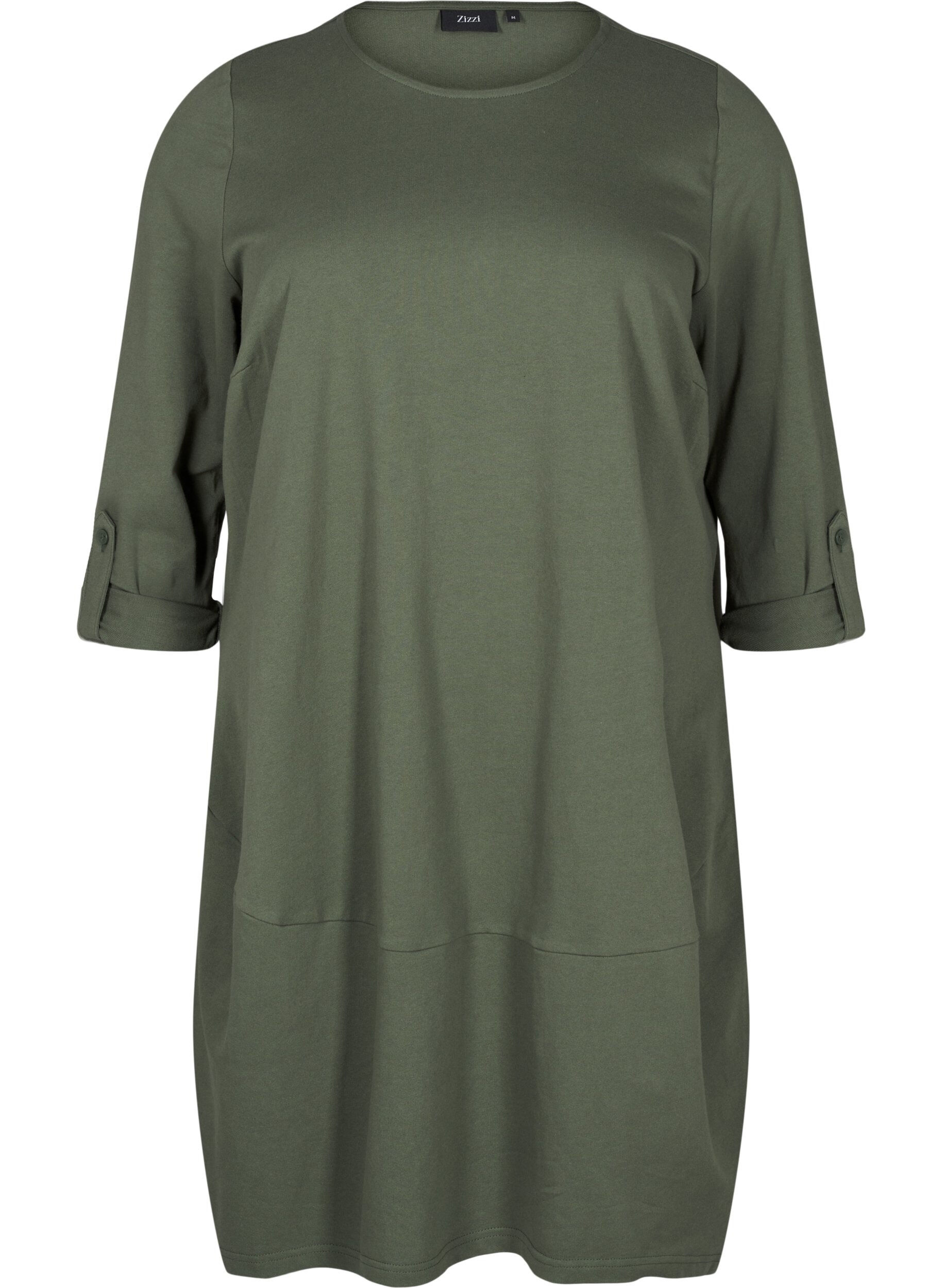 Ballongkjole i bomull med lommer