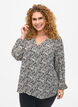 Skjortebluse med v-hals og trykk, Birch Graphic, Model image number 0