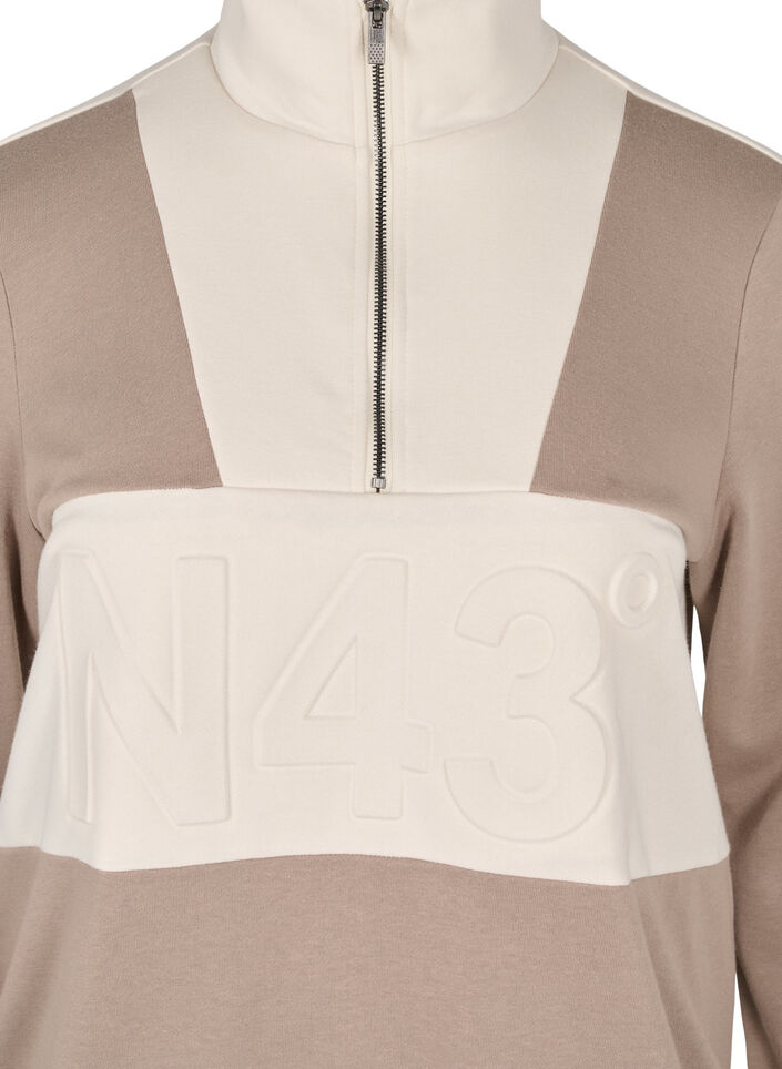 Genser med colorblock, Timber Wolf/Birch, Packshot image number 2