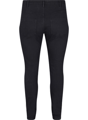 Ekstra slim Sanna jeans med normal høyde på livet, Black, Packshot image number 1