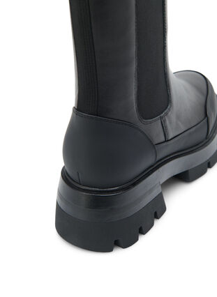 Zizzi Skinnboot med chunky såle og bred passform, Black, Packshot image number 3
