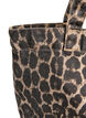 Denim shopper veske med leopardm&oslash;nster, Brun, Packshot image number 2