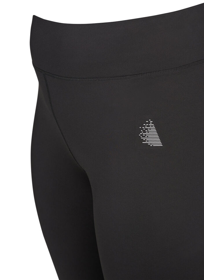 Cropped basis treningsleggings, Svart, Packshot image number 2