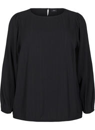 Bluse med s&oslash;lvglitter, Svart