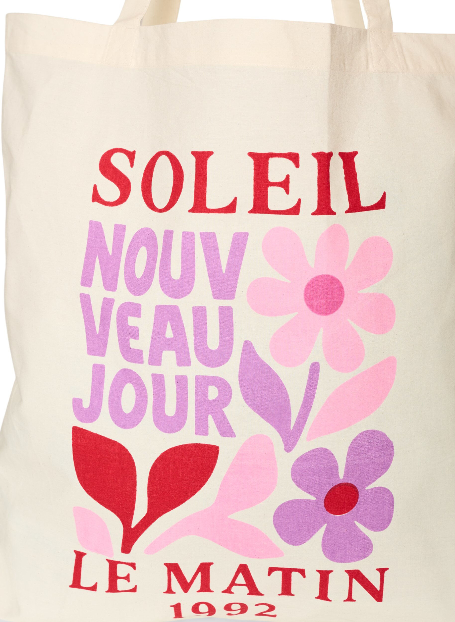 ZizziTote bag med trykk, R&oslash;d, Packshot image number 2